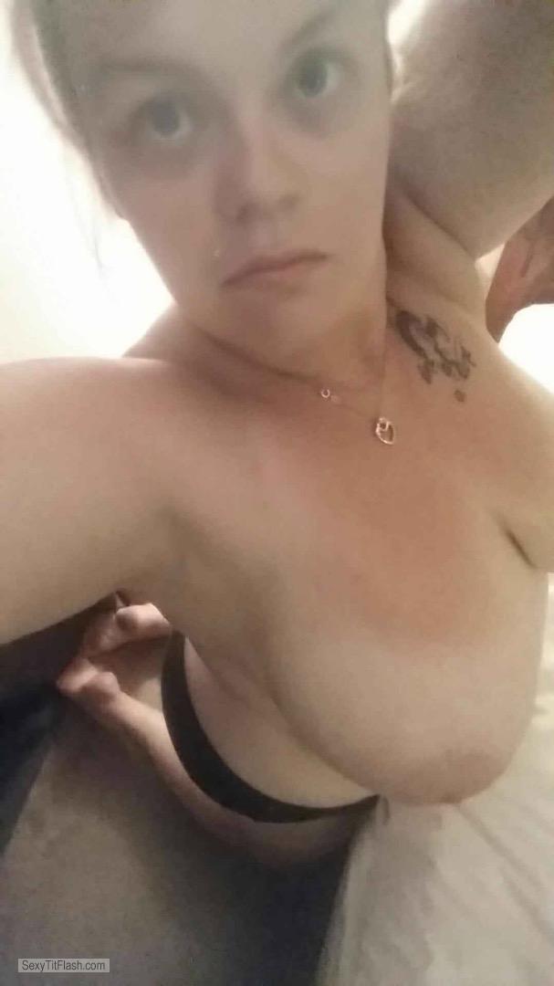 Tit Flash: Ex-Girlfriend's Extremely Big Tits (Selfie) - Topless Mel from Australia